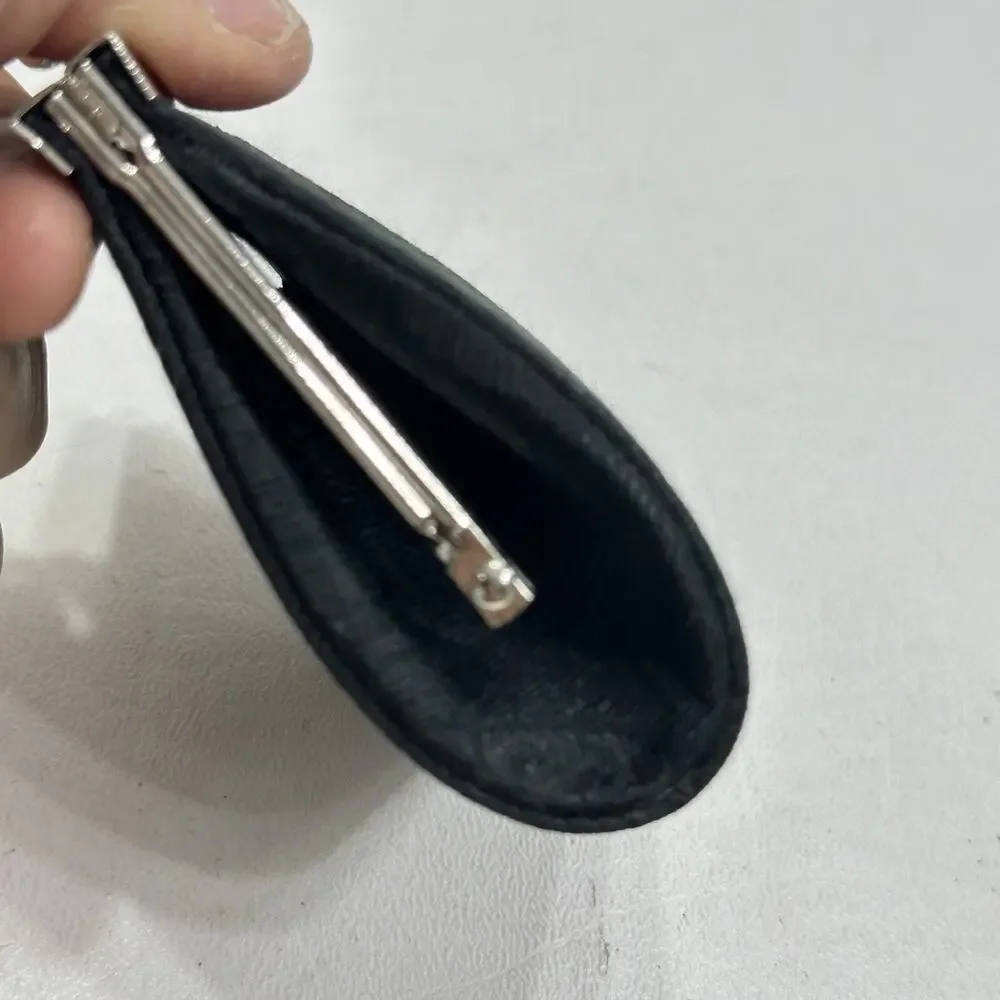 Black Mandala Change Coin Purse Pouch Silver Tone Kiss Lock Hinged